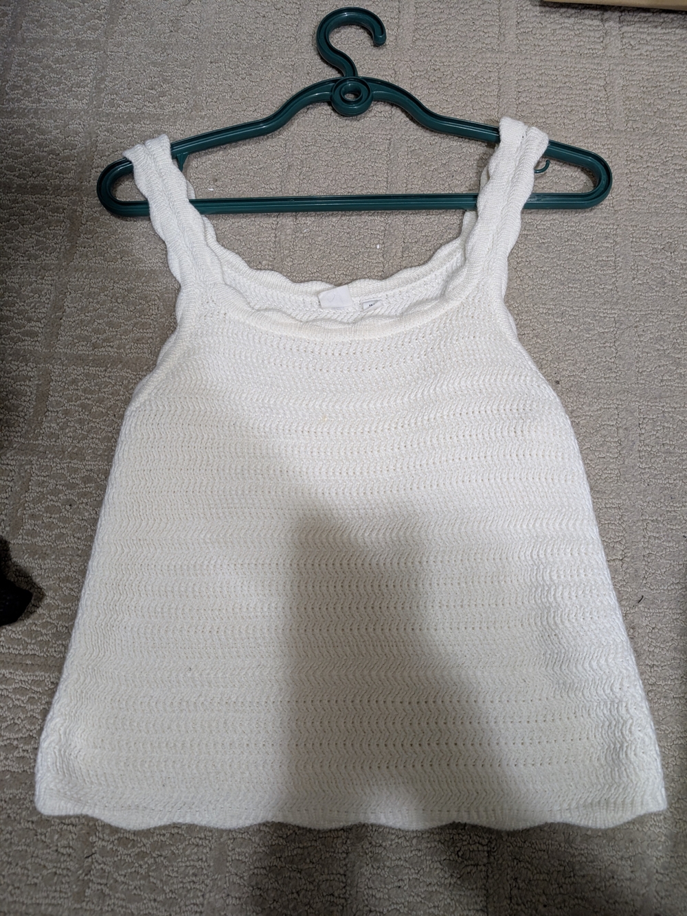 Gap Squareneck Sweater Tank Top White Like